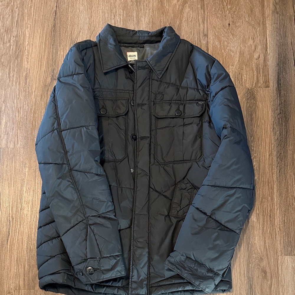 Volcom Men's Dark Gray Quilted Jacket